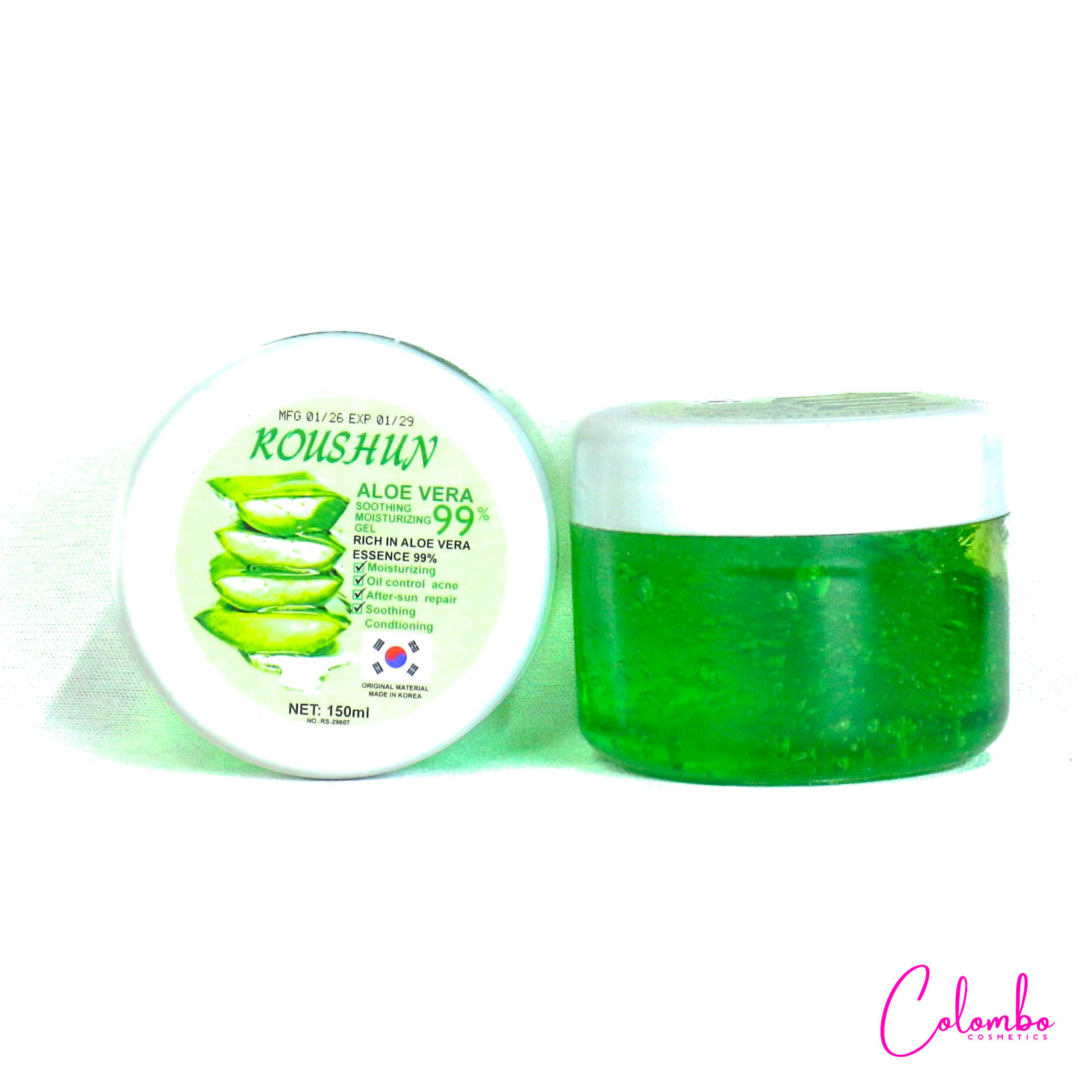 1. Roushun Aloe Vera 99% Soothing Moisturizing Gel 150ml